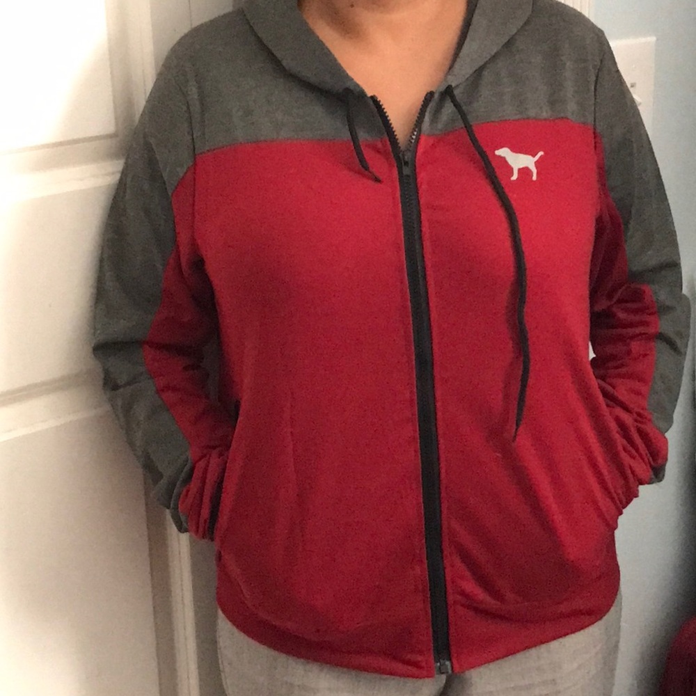 Pink zip up hoodie size Large